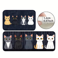 Playful Cat Stripe Non-Slip Kitchen Mat - Washable Kitchen Rug for Home Decor 4