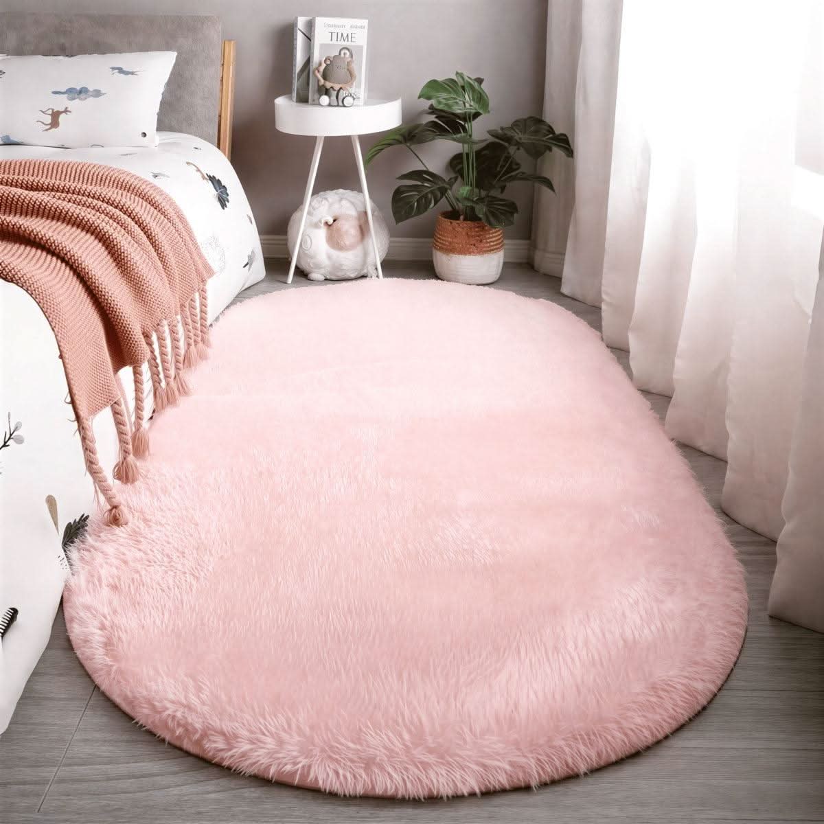OVALENIXA – Plush Oval Rug for Soft and Stable Everyday Comfort