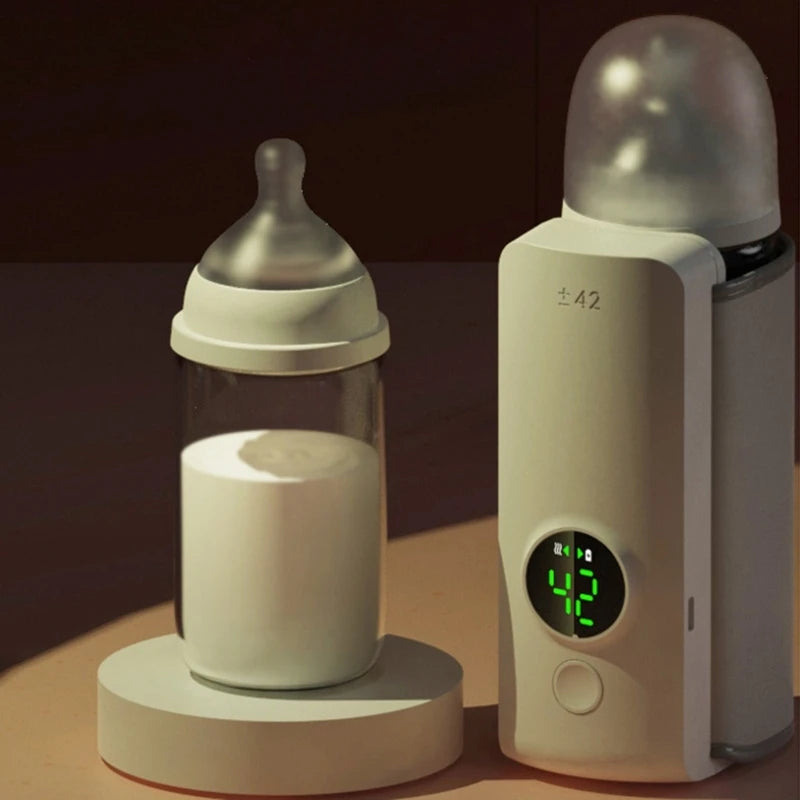 Portable Baby Bottle Warmer - 6-Speed Adjustable Heating for Travel & Home 1