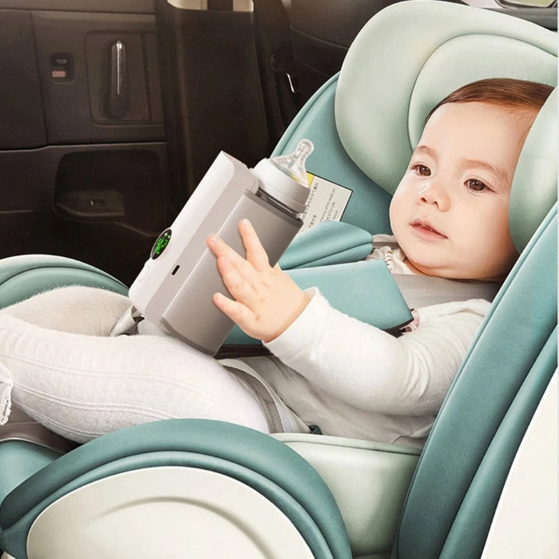 Portable Baby Bottle Warmer - 6-Speed Adjustable Heating for Travel & Home 2