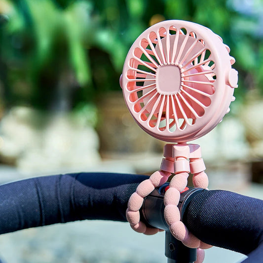 Portable Clip-On Fan - USB Rechargeable 3-Speed Stroller & Outdoor Fan 0