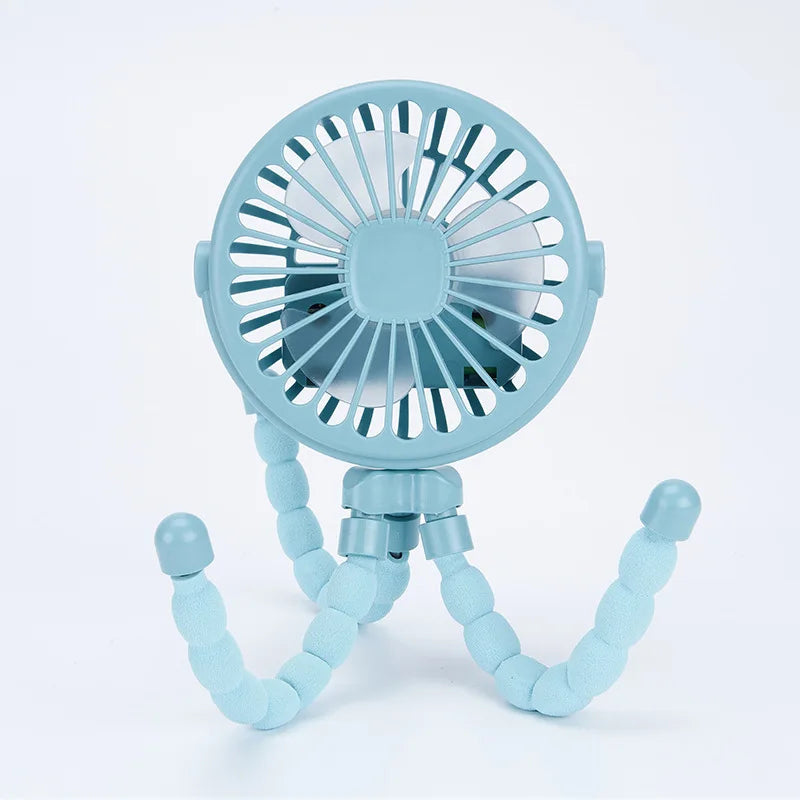 Portable Clip-On Fan - USB Rechargeable 3-Speed Stroller & Outdoor Fan 6