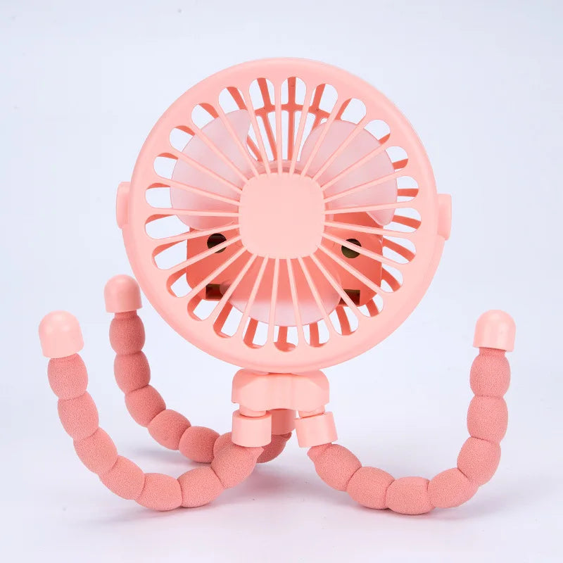 Portable Clip-On Fan - USB Rechargeable 3-Speed Stroller & Outdoor Fan 7
