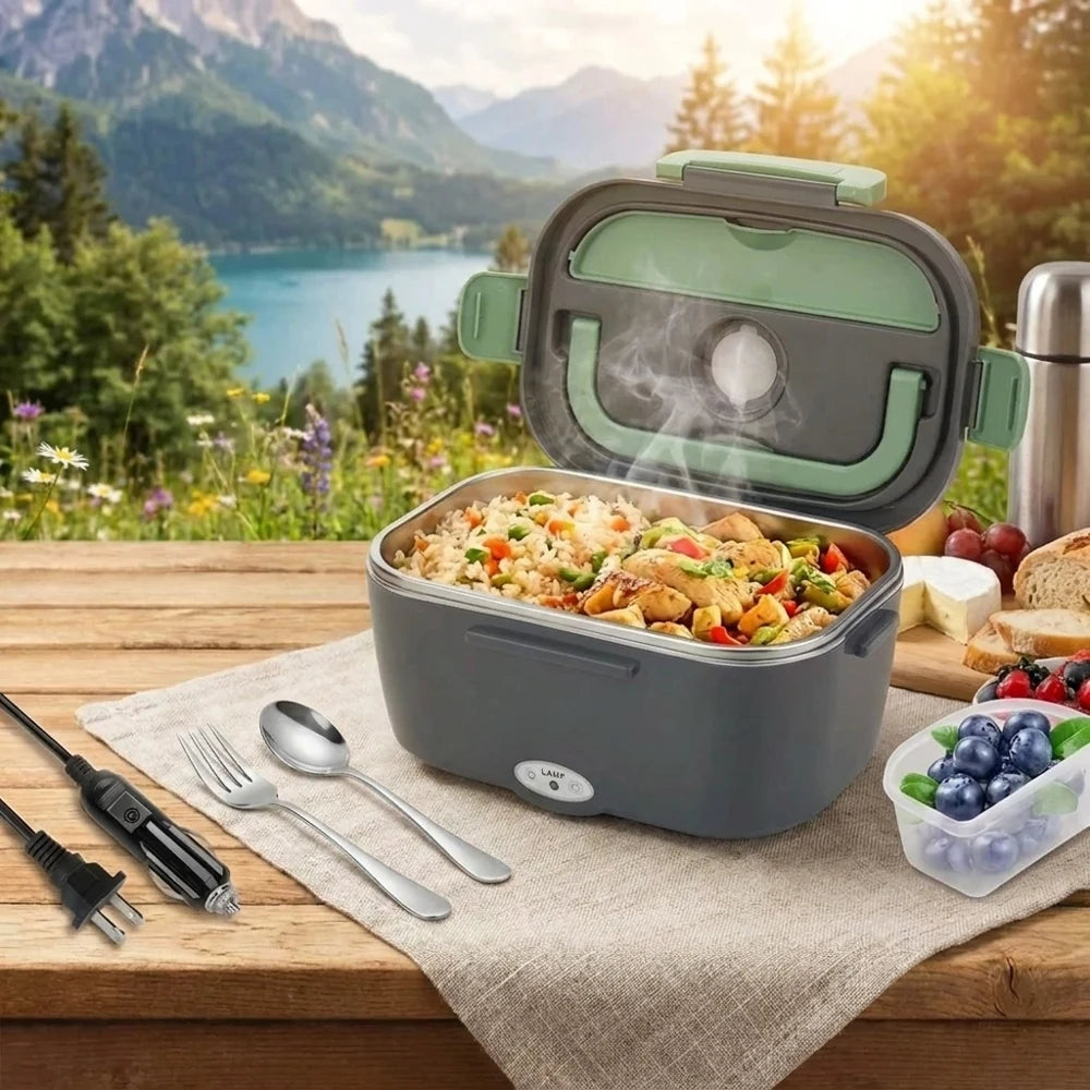 Portable Electric Lunch Box Warmer - 1.5L Food Heater with Insulated Bag 0