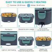 Portable Electric Lunch Box Warmer - 1.5L Food Heater with Insulated Bag 1