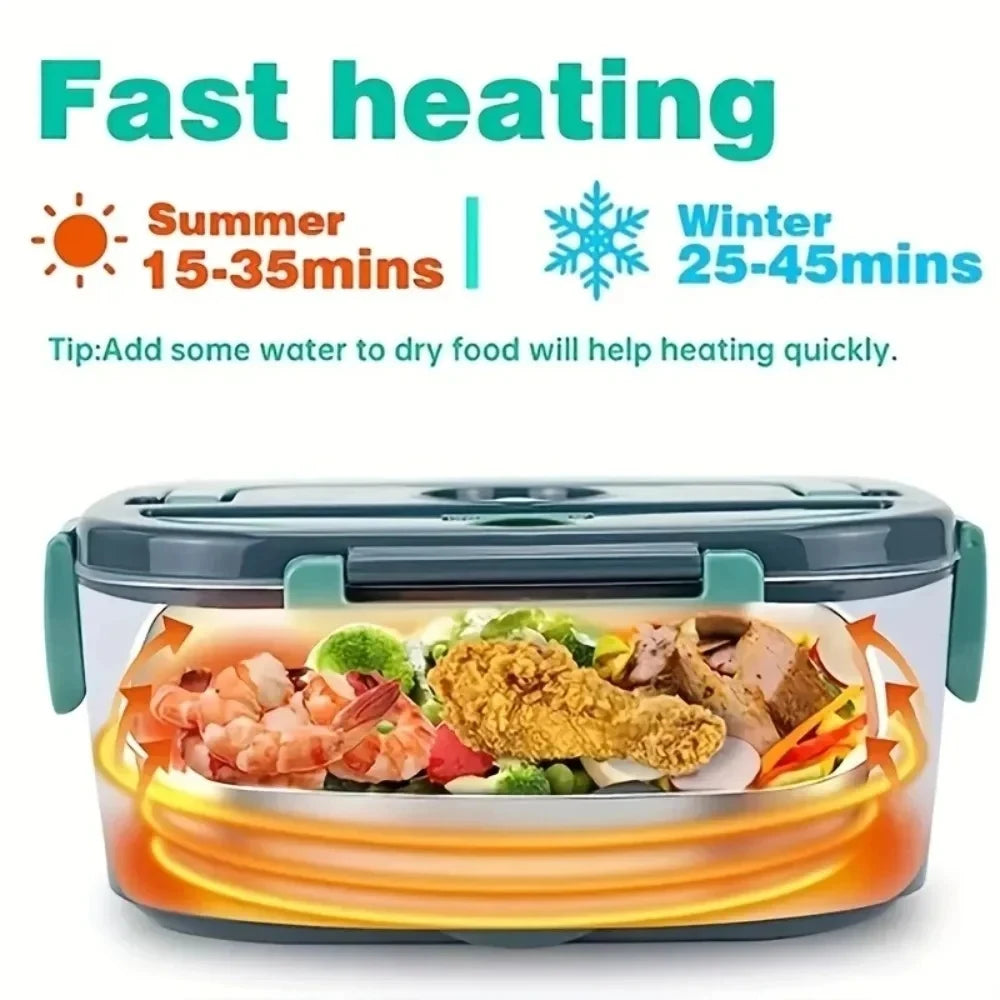 Portable Electric Lunch Box Warmer - 1.5L Food Heater with Insulated Bag 4