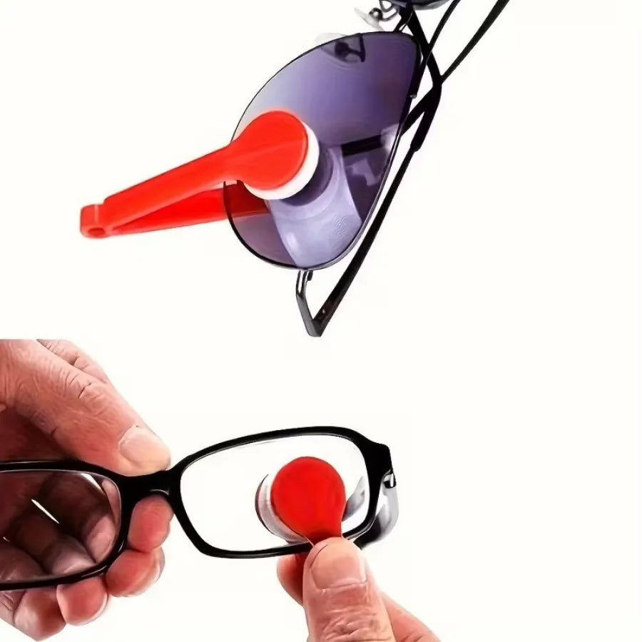 Portable Mini Eyeglass Cleaner with Soft Microfiber Bristles for Clear Vision 2