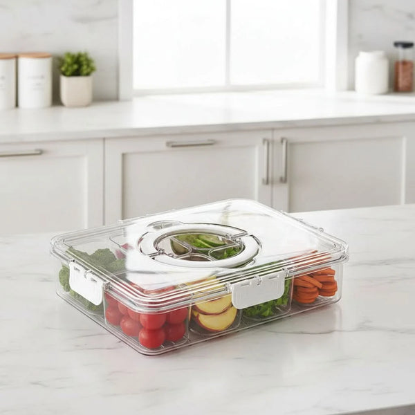 HOSTLIVA – Plateau de service multi-sections pour fruits et gourmandises