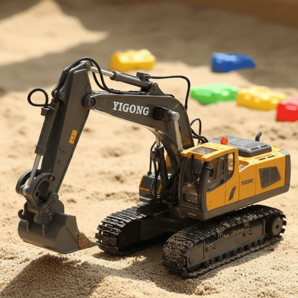DIGGERX – Ferngesteuerter Bagger-Spielzeug mit beweglichem Arm und 2,4 GHz RC-Bagger für realistisches Bauspiel