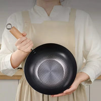 Premium Cast Iron Wok Pan - Non-Stick Versatile Frying Pan for Gas & Induction 1