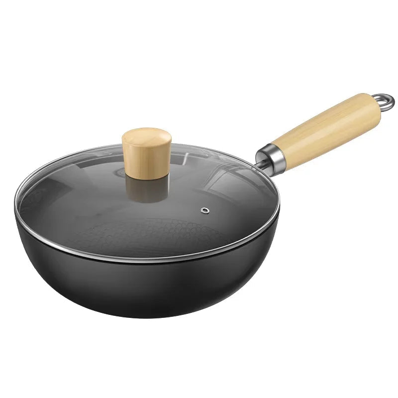 Premium Cast Iron Wok Pan - Non-Stick Versatile Frying Pan for Gas & Induction 9