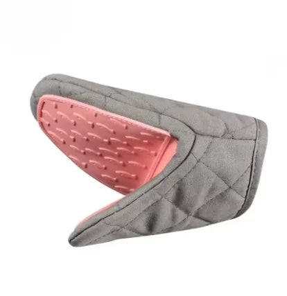 Premium Heat Resistant Silicone Oven Mitts Set - Non-Slip Grip for Safe Cooking 0