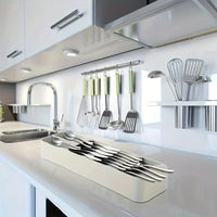 Premium Kitchen Drawer Organizer - Multi-Compartment Cutlery Tray & Silverware Holder 1