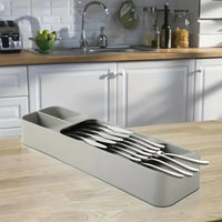 Premium Kitchen Drawer Organizer - Multi-Compartment Cutlery Tray & Silverware Holder 2