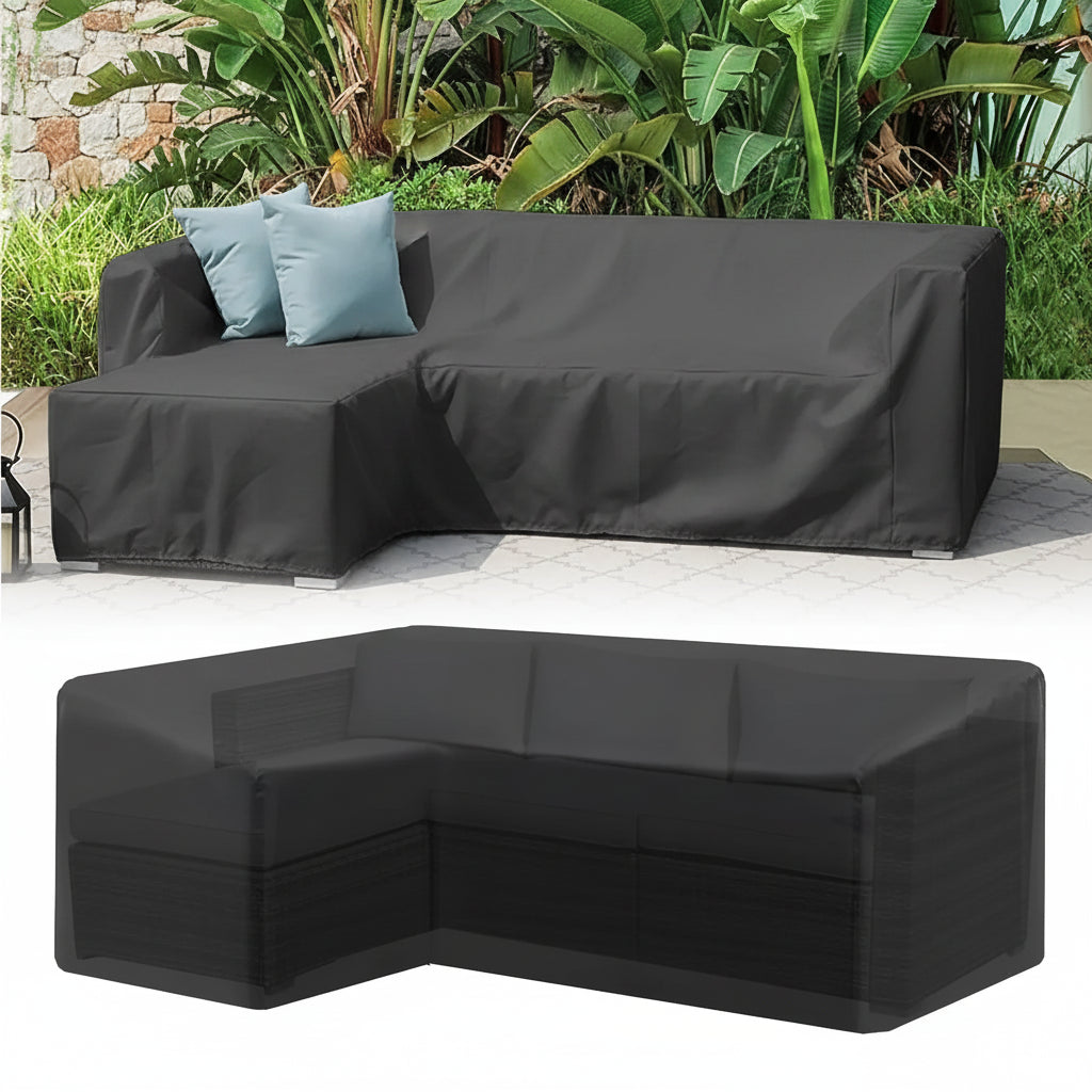 Premium L-Shaped Outdoor Sofa Cover Waterproof - Windproof & UV-Resistant Protection 2
