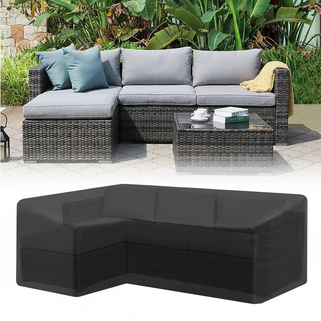 Premium L-Shaped Outdoor Sofa Cover Waterproof - Windproof & UV-Resistant Protection 6