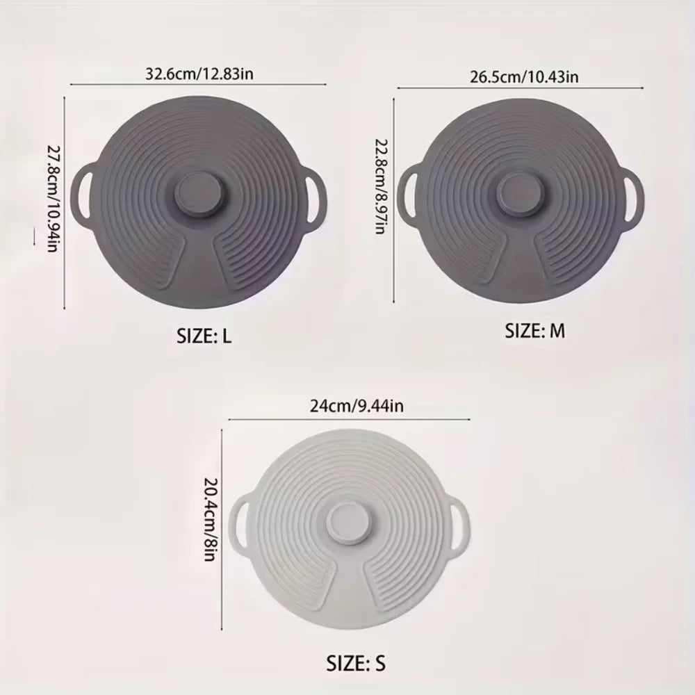 Premium Silicone Microwave Cover Lid - Heat-Resistant Food Safe Lid for Bowls & Pots 1