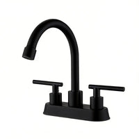 Premium Stainless Steel Bathroom Basin Faucet - Dual Handle Hot & Cold Mixer 7