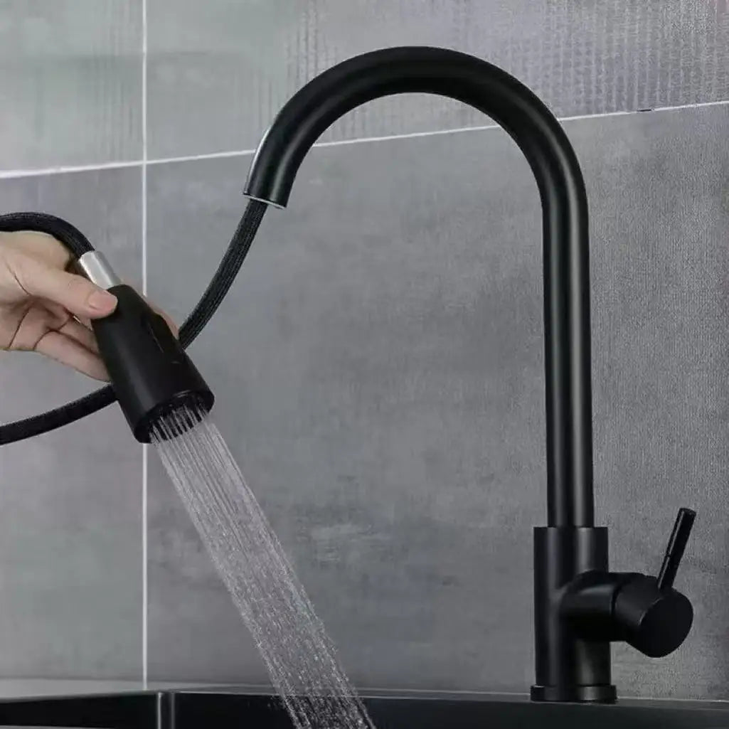 Premium Stainless Steel Kitchen Faucet With 360° Swivel Pull-Out Sprayer 3