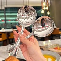 Premium Stainless Steel Large Serving Spoon with Drain Holes 1