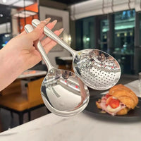 Premium Stainless Steel Large Serving Spoon with Drain Holes 2