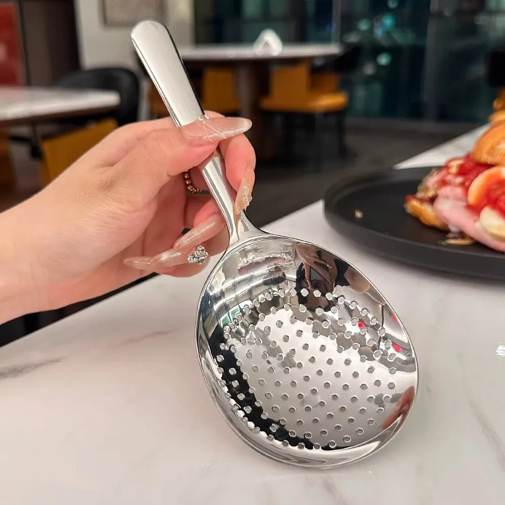 Premium Stainless Steel Large Serving Spoon with Drain Holes 5