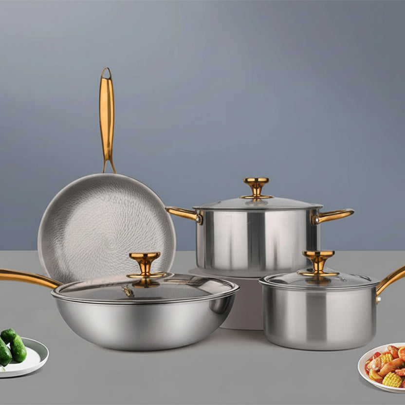 Premium Titanium Cookware Set - Non-Stick Pots and Pans Set for Versatile Cooking 2