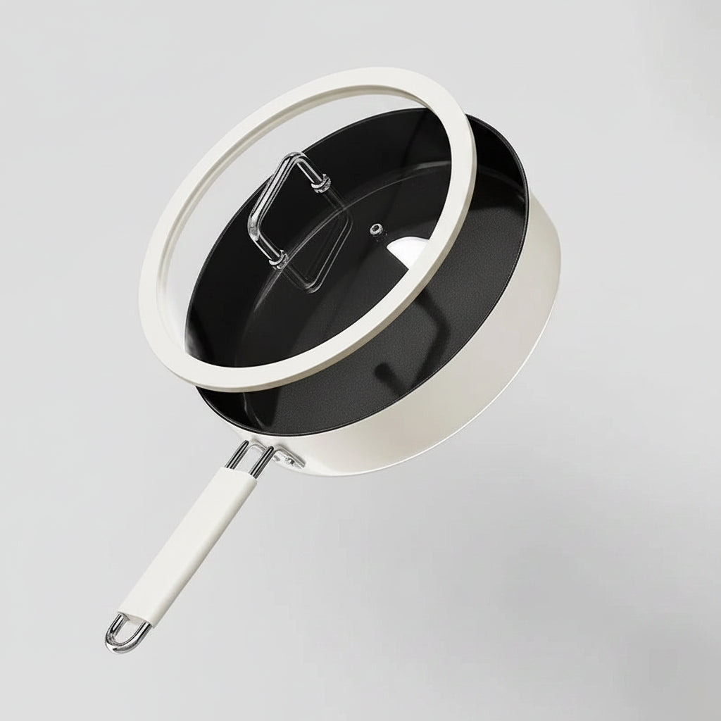 Premium Titanium Crystal Ceramic Frying Pan - Best Non-Stick Cookware for Gas and Induction 2