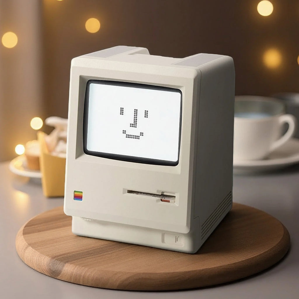 Retro Maclock - Stylish Digital Alarm Clock with Bright LED Display 0