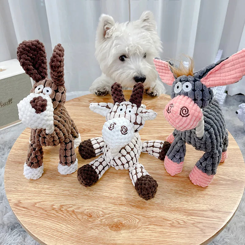 RobustPlush - Durable Plush Dog Toy with Squeaker for Aggressive Chewers 8
