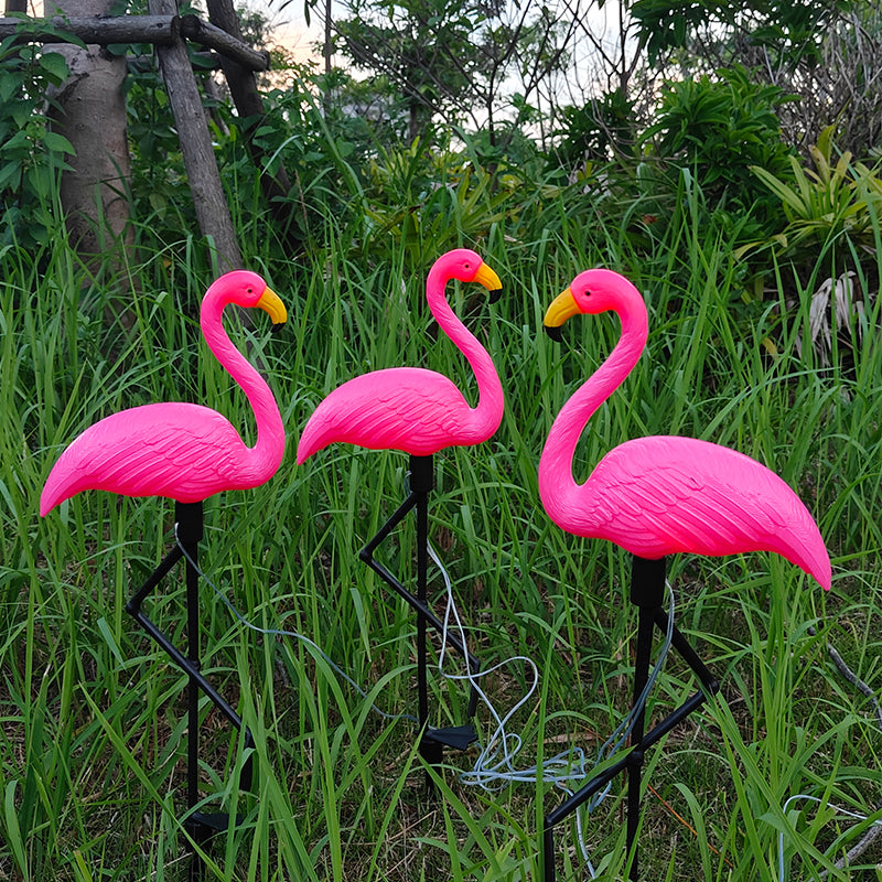 FLAMINGOLIVA – Lampe solaire flamant rose pour décoration extérieure