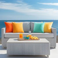 WHITELIVA – Housses de coussin décoratives pour patios et jardins