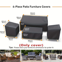 WEATHERVAULT – 4-Piece Patio Furniture Protection Collection