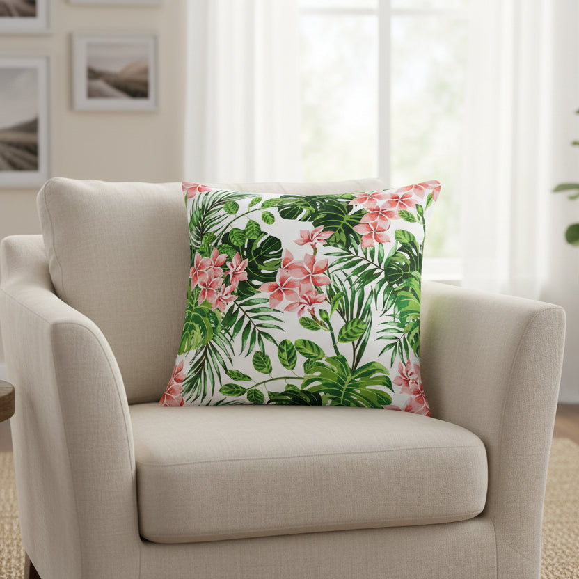 PARROTFLOW – Hawaiian Palm Leaf Cushion Cover for Sofa Styling