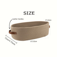 OVANEST – Panier de rangement ovale tissé pour salle de bain