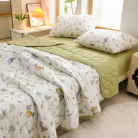 FLORABREEZE – Couverture estivale florale douce et respirante pour le confort