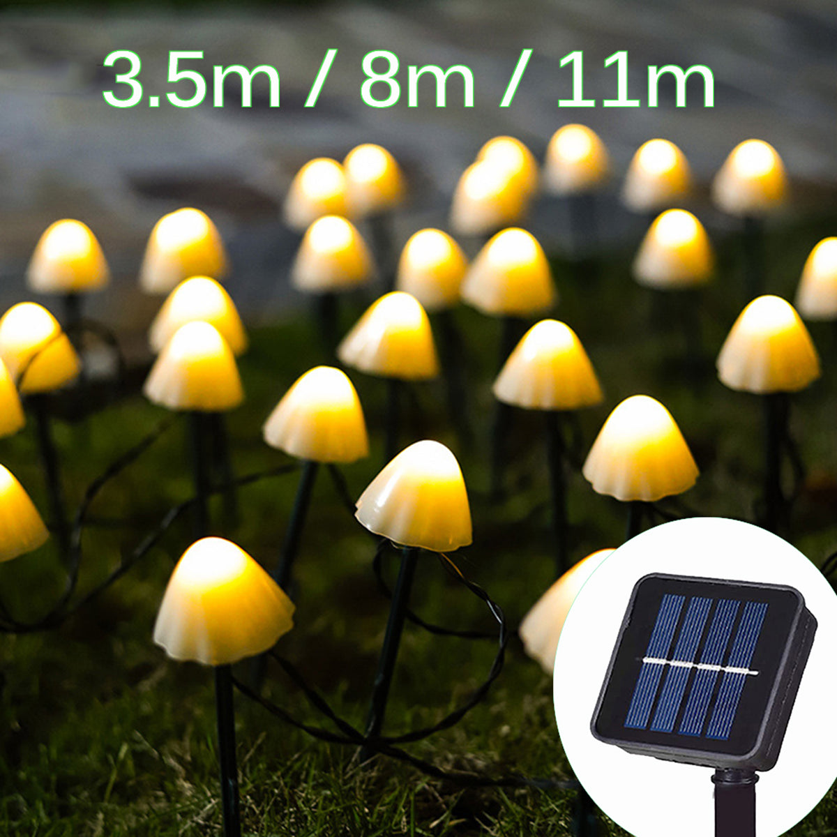 MUSHLIVA – Guirlandes solaires champignon pour jardins paysagers