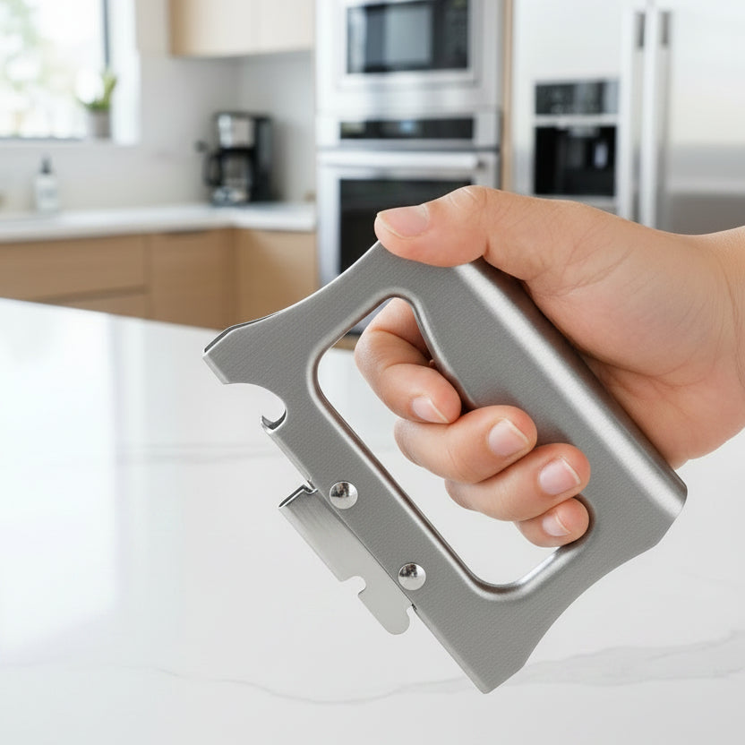 BOTTLEVAULT – Ouvre-bouteille compact en acier inoxydable