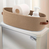 OVANEST – Panier de rangement ovale tissé pour salle de bain