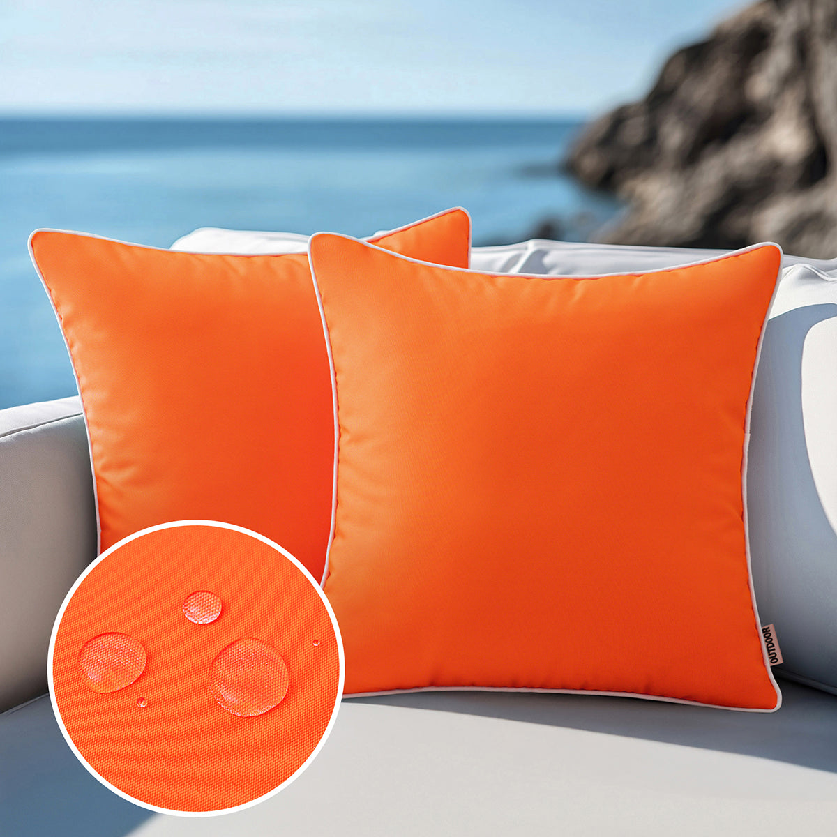 WHITELIVA – Housses de coussin décoratives pour patios et jardins