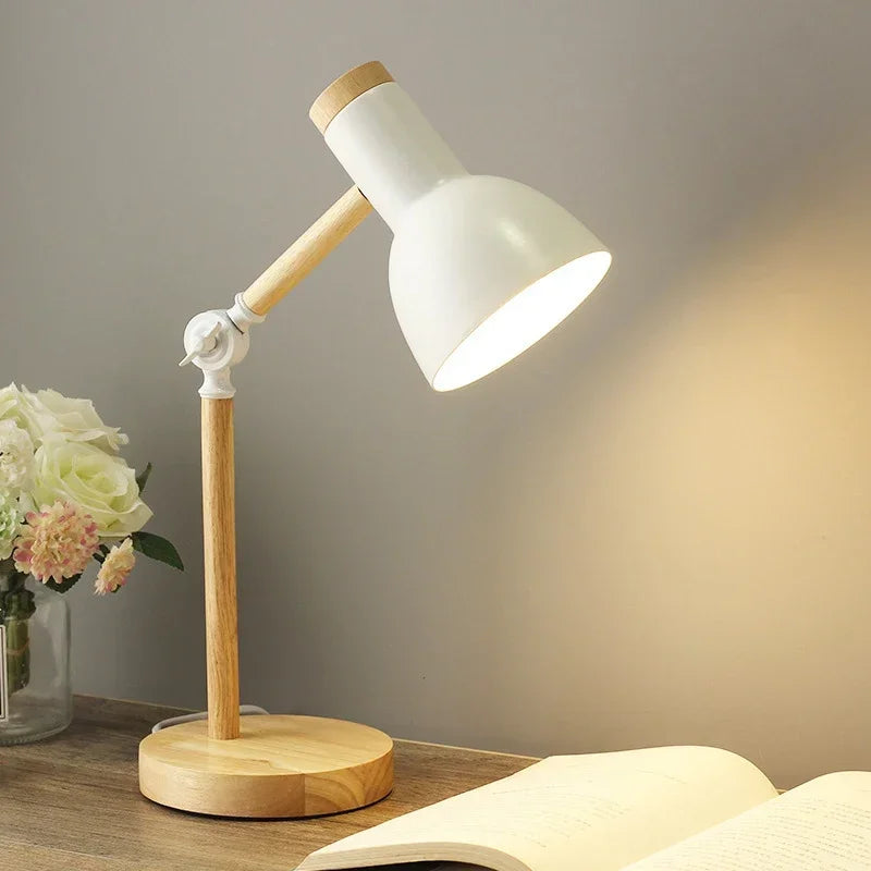 TURNGLOW – Adjustable Wooden Table Lamp Soft Eye Comfort