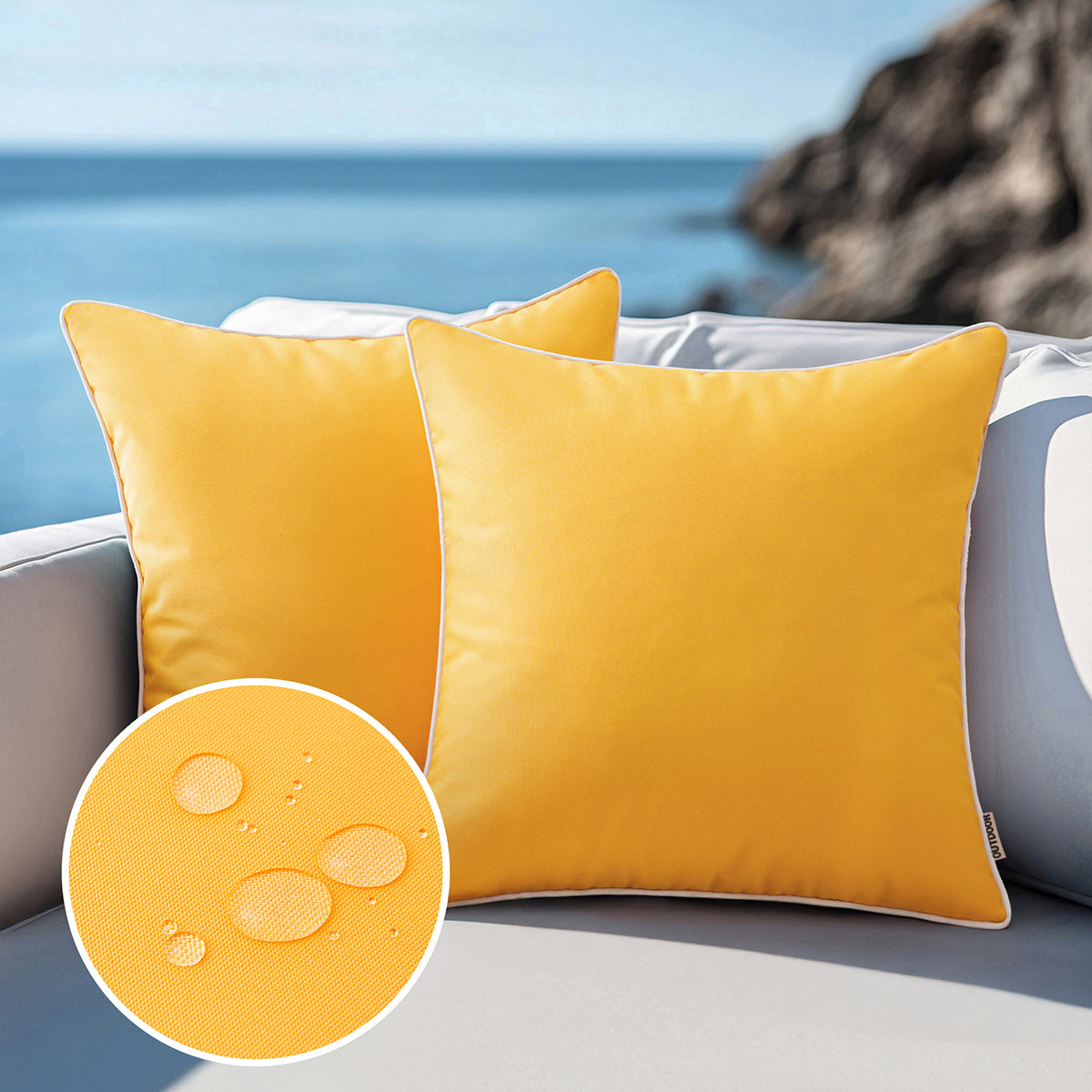 WHITELIVA – Housses de coussin décoratives pour patios et jardins