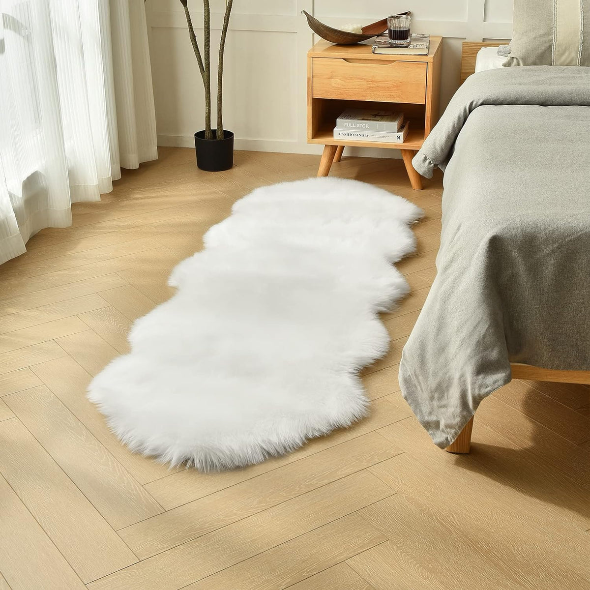 COZIRUGORA – Flauschiger Teppich in Schaffelloptik für ein behagliches Zuhause