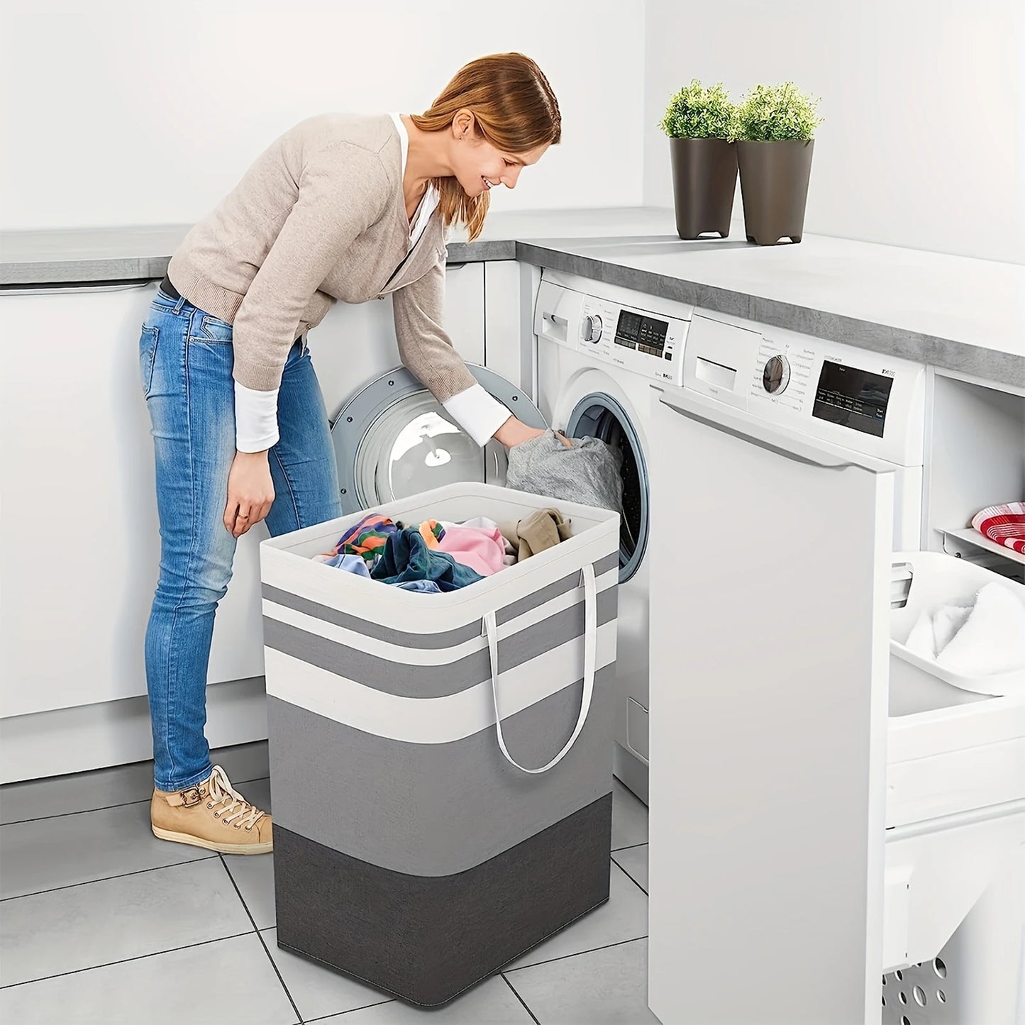 CARRYHAMPER – Large Laundry Basket with Comfortable Handles