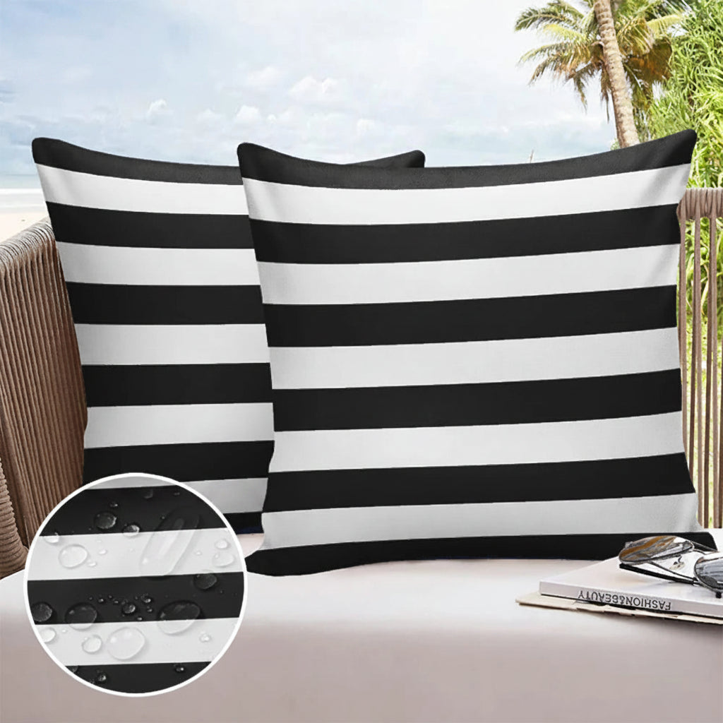 STRIPELIVA – Waterproof Outdoor Cushion Cover for Patio Sofas
