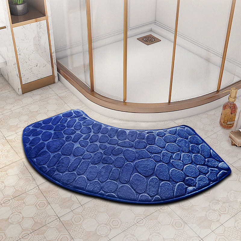 VELVOSTONE – Tapis de bain en velours 3D antidérapant à séchage rapide