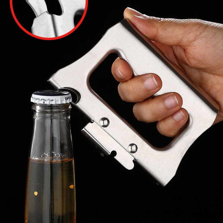 BOTTLEVAULT – Ouvre-bouteille compact en acier inoxydable