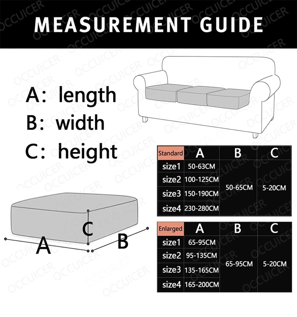 STRETCHFLOW – Thick Sofa Seat Cover Solid Color Comfort