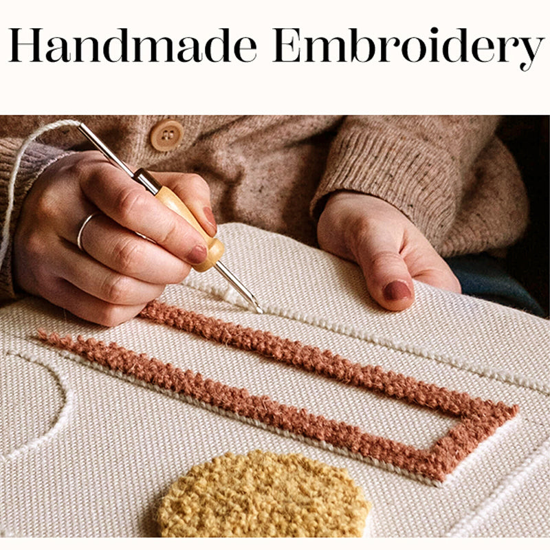 EMBROIDERLIVA – Housse de coussin brodée pour décoration cosy
