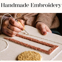 EMBROIDERLIVA – Housse de coussin brodée pour décoration cosy